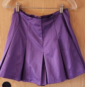 Purple Pleated Skirt